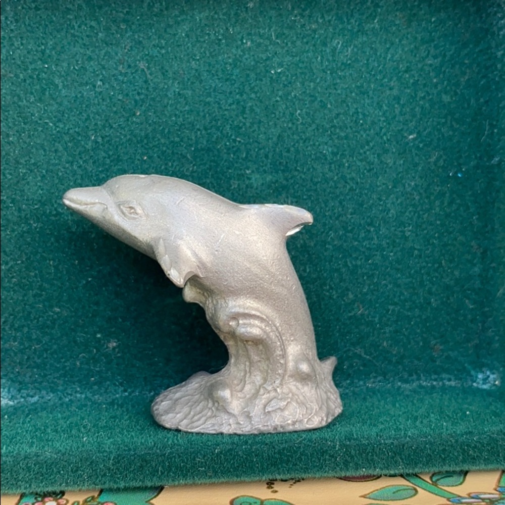 Vintage Spoontique pewter dolphin figurine